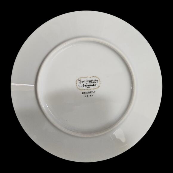 Noritake Dearest 2034 6.5" Bread & Butter Plates Set of 4 Japan Gold Trim - Picture 3 of 6